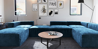 Синий диван в интерьере-26, Диван Фри